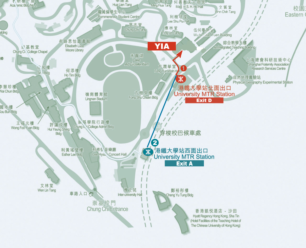 walking route from MTR