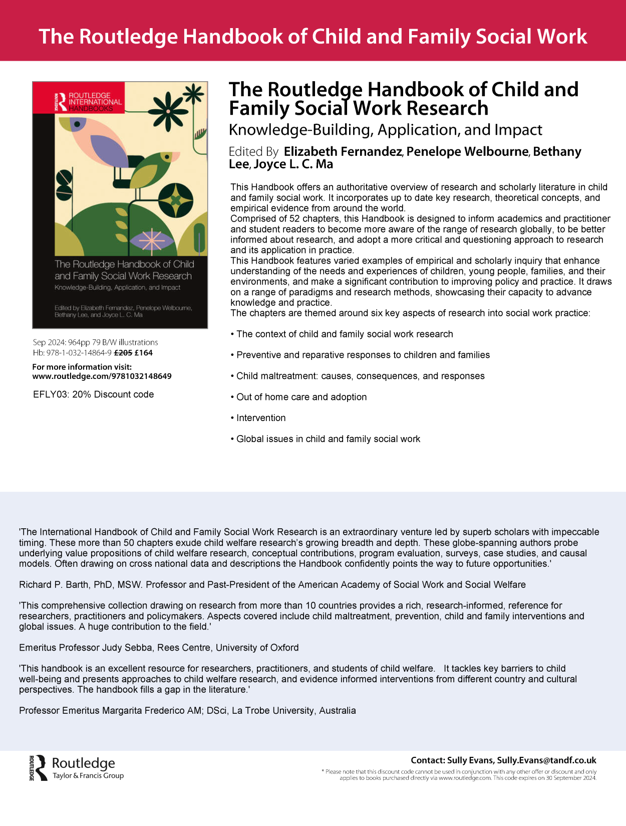 Author Flyer The Routledge Handbook of Child and Family Social Work Research1